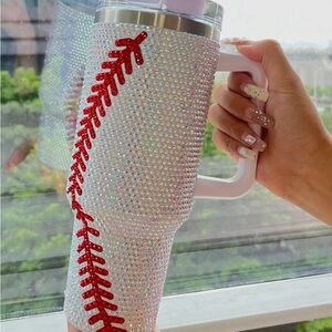 40oz Baseball Rhinestone Glam Tumbler